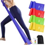 2M Fitnessbänder 4er-Set, Resistance Bands Gymnastikband, Fitnessband Widerstandsbänder in 4 Stärke, Fitnessbänder Gummiband Sport für Crossfit, Muskelaufbau, Yoga, Pilates für Männer und Frauen