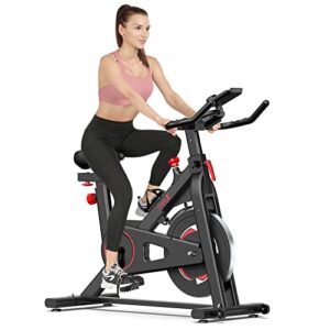 Dripex Heimtrainer Fahrrad mit Magnetischem Widerstand,Dripex Indoor Fitnessbike mit 8KG Schwere Schwungrad,Herzfrequenzmonitor&LCD Monitor,Stille Stationäre Fahrräder für zu Hause,Max.150kg