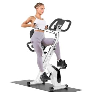 Dskeuzeew Heimtrainer Fahrrad Klappbar für Zuhause,Heimtrainer mit 8 Stufen LCD Display Fitnessbike,hometrainer fahrrad Belastbarkeit 150KG