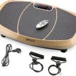 Generisch Gymtek Vibrationsplatte 3D mit Dual-Motor und Bluetooth - Rüttelplatte Sport für Zuhause - Vibrationsmatte für Fettverbrennung und Muskelaufbau (Gold)