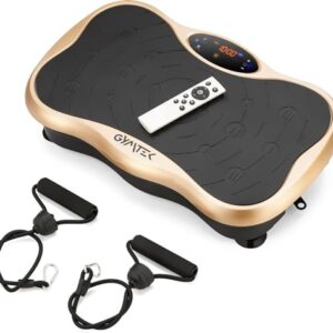 Gymtek Vibrationsplatte - Rüttelplatte Sport für Zuhause – Durchblutungs-stimulator Beine - Vibrationsboard Ideal für Gewichtsabnahme, Fettverbrennung und Muskelaufbau - Fussmassagegerät