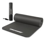 Muawo Premium Sportmatte und Fitnessmatte, perfekt als Yogamatte, Gymnastikmatte, Trainingsmatte | rutschfest | extra-dick & extra-lang | 190 cm Länge x 60 cm Breite x 1,5 cm Dicke - Grau