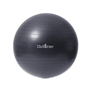 OUTLINER | Gymnastikball 85 cm | Trainingsball, Pilates Ball, Schwangerschaftsball | Der Robuste und rutschfest | Gymnastik Ball Für Stabilitätstraining, zur Körperstraffungt | Dunkelgrau