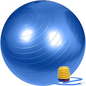 Retoo Gymnastikball 65 cm Sitzball mit Ballpumpe, Trainingsball, Ball für Fitness, Yoga, Gymnastik, Core Training, Fitnessball, Sitzball Büro für Balance Luftpumpe, Gymnastikbälle, Yogaball, Pilates