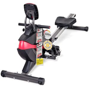 SportPlus Rudergerät für zuhause klappbar - extra leises Magnetbremssystem, Heimtrainer Rudergerät klappbar - Indoor Rudermaschine Fitness - optional App kompatibel - 150kg belastbar