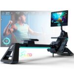 Sportstech Premium Rudergerät für zuhause + 21.5" Touch Display, App mit Live Workouts & Smart Training Kursen, klappbare Rudermaschine mit patentierter LED Technologie, sRow (sRow)