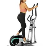 THERUN Magnetischer Crosstrainer für Zuhause, Cardio Ellipsentrainer mit 8-stufig einstellbarem Widerstand, LCD-Monitor, Gerätehalterung, 6 kg Schwungrad, belastbar bis 120 kg (Grün)