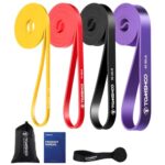 TOMSHOO Resistance Bands Set, Widerstandsbänder Fitnessbänder Klimmzugband Trainingsband mit Türanker, Aufbewahrungstasche, Mehreren Widerstandsstufen, für Krafttraining, Stretching