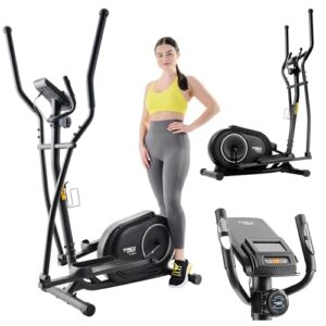 TREX SPORT Crosstrainer für zuhause TX-400CT Dash | Ellipsentrainer mit Computer & Pulssensoren | extrem leises Magnetbremssystem mit 10 Widerstandsstufen