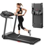 UMAY Laufband Für Zuhause Klappbar 14km/h,Laufbänder 3.0PS/2200W mit Herzfrequenzmonitor, APP und Lautsprecher, Treadmill for Home mit 12 Trainingsprogrammen,Max Belastung 136KG