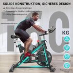 Wenoker Heimtrainers Fahrrad mit Magnetischem Widerstand, Indoor Fitnessbike Heimtrainer Kardio Training Fitnessbikes Hometrainer Fahrrad 160 kg Belastbar