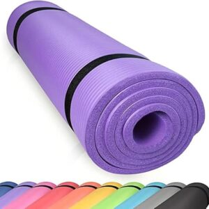 diMio Komfort-Gymnastikmatte Yogamatte in 185x60x1cm, 185x60x1.5cm, 185x90x1.5cm, 200x100x2 mit Tragegurt Phtalatfrei + SGS-geprüft