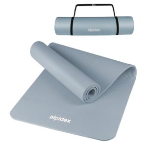 ALPIDEX Yogamatte 183 x 60 x 0.8 cm Phthalatfreie Fitness Matte Tragegurt rutschfest Gymnastik Turnen Pilates Sport Physio HIIT Yoga Trainingsmatte Isomatte Hautfreundlich, Farbe:Ice Blue