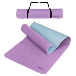 ALPIDEX Yogamatte rutschfest 190 x 61 x 0.6 cm | 190 x 90 x 0.6 cm Phthalatfreie Fitness TPE Matte Gymnastik Turnen Pilates Sport Yoga Trainingsmatte Isomatte, Lavender/Ice Blue, 190 x 61 x 0.6 cm