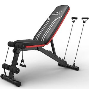 FLYBIRD Verstellbare Bank, Utility Gewicht Bank für Home Gym Ganzkörper-Workout, schnell klappbare Neigung/Neigung Utility Bank