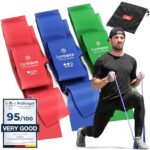 Fitnessbänder 3er Set - Extra Lange 2m Widerstandsbänder + Trainings-eBook | Gymnastikband Fitness Band Gummiband | Trainingsband Resistance Sportband Miniband elastisch Krafttraining Pilates Yoga