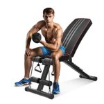 Hovoya Hantelbank Klappbar Verstellbar, Multifunktion Training Fitness Bank Bauchtrainer für zuhause 7 in 1 Fitnessbank für zu Hause oder im Fitnessstudio, Max. Gewichtsbelastung 300kg