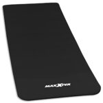 MAXXIVA Gymnastikmatte Schwarz Fitnessmatte Yogamatte 190x60x1,5 cm Schadstofffrei inklusive Tragegurt