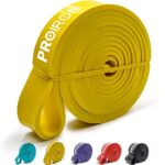 PROIRON Resistance Bands, Widerstandsbänder Set für Kraftraining, Pull Up Fitnessbänder, Bänder Krafttraining für Fitness/Sport/Muskelaufbau/Klimmzug/Yoga/Crossfit- EIN Gelb (18-31kg)