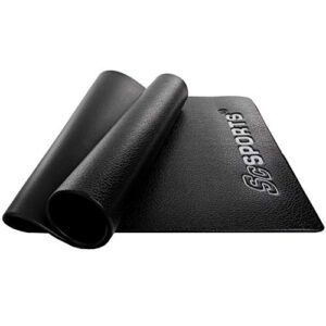 ScSPORTS® Bodenschutzmatte - rutschfest, Schalldämmend, Größenwahl - Matte, Bodenmatte, Multifunktionsmatte, Unterlegmatte, Schutzmatte für Fitnessgeräte, Laufband, Heimtrainer (200x100x0,4 cm)