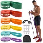 Zacro Resistance Bands, Fitnessbänder Widerstandsbänder Set mit Türanker, für Yoga, Pilates, Training, Physiotherapie, Klimmzughilfe, Krafttraining für Männer und Frauen