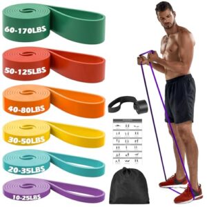 Zacro Resistance Bands, Fitnessbänder Widerstandsbänder Set mit Türanker, für Yoga, Pilates, Training, Physiotherapie, Klimmzughilfe, Krafttraining für Männer und Frauen