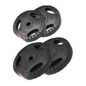 GORILLA SPORTS® Hantelscheiben - Einzeln/Set, 1,25kg, 2,5kg, 5kg, 10kg, 15kg, 17,5kg, 27,5kg, 30kg Gewichte, 30/31mm Bohrung, Tri-Grip, Kunststoff - Gewichtsscheiben, Hantelscheiben-Set