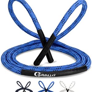 Cravallo® Springseil I 3 Meter Fatburner Speed Jumping Rope I Erwachsenen Profi Skipping Seil I Ideal zum Boxen, Ausdauer Sport, MMA, HIIT in Schwarz, Blau und Weiß (2.80 m, Blau)