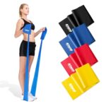 Fitnessbänder [Einzeln oder Set] | 1,2m/2m Widerstandsband für Physiotherapie & Fitness | Lange Übungsbänder für Frauen & Männer | Gymnastikband (#2 Rot (Mittel), 1,2m)