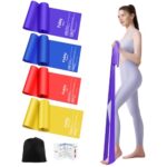 Fokky 1.5M Fitnessbänder, 4er Set Widerstandsbänder Gymnastikband, Resistance Bands mit Tragetasche & Übungsanleitung, Fitnessband für Pilates Yoga Fitness Muskelaufbau