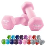 Miweba Sports Neopren Hantelset NKH100 | 𝐏𝐫𝐨𝐟𝐢 Hantel - Hexagon Hanteln Set - Kurzhanteln - Kurzhantel Set - Gymnastikhanteln - Hantel Set - Dumbbell - 0,5-10 Kg (2X 0.5 kg, Rosa)