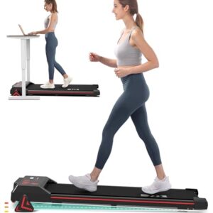 Redliro Walking Pad mit Steigung, Unter-Schreibtisch-Laufband, tragbares, kompaktes, installationsfreies Laufband für Home Office mit 120 kg Tragfähigkeit, kleine Jogging-Maschine mit Fernbedienung