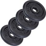 ScSPORTS® Hantelscheiben - Set, 2/4/5/10/15/20 kg, Ø 30/31 mm, Gusseisen - Gewichtsscheiben, Hantelscheiben-Set, Hantelgewichte, Fitness Scheiben, Gussscheiben, Gewichte (10 KG (4 x 2.5 kg))