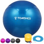 TOMSHOO Anti-Burst Yoga Ball verdickt Stabilit?t Balance Ball Pilates Barre k?rperliche Fitness Gymnastikball 45CM / 55CM / 65CM / 75CM Geschenk Luftpumpe