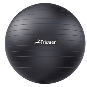 Trideer Dicker Gymnastikball Schwangerschaft, Pezziball, Anti-Burst Pilates Ball, 45-85 cm Sitzball Büro für Balance, Yoga als Fitness Kleingeräte und Balance Stuhl im Gym-Home-Büro