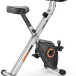 YOSUDA Heimtrainer Fahrrad Klappbar, Faltbares Heimtrainer 150kg Belastbar, Platzsparendes Heimtrainer mit Integriertes Widerstandsband, 8 Magnetische Widerstandsstufen (2 IN 1)