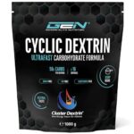 Cyclic Dextrin (Cluster Dextrin®) 1000 g - Premium Kohlenhydrat Pulver - Hochverzweigtes zyklisches Dextrin - Patentiertes Energy Pulver für mehr Energie - Hohe Bioverfügbarkeit - Vegan