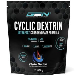 Cyclic Dextrin (Cluster Dextrin®) 1000 g - Premium Kohlenhydrat Pulver - Hochverzweigtes zyklisches Dextrin - Patentiertes Energy Pulver für mehr Energie - Hohe Bioverfügbarkeit - Vegan