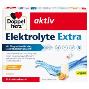 Doppelherz Elektrolyte Extra - Mit Magnesium für das Elektrolytgleichgewicht - VEGAN - 20 Portionsbeutel