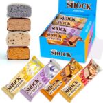 FitnesSHOCK Proteinriegel Set Mix Box mit hohem 30% 12g Proteingehalt Eiweißriegel ohne Zuckerzusatz mit 5g Kollagen low carb ballaststoffreich kalorienarm 12Stk 40g