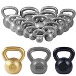 GORILLA SPORTS® Kettlebell - 2 bis 32 kg Gewichte, Einzeln/Set, Gusseisen, Bodenschonend, Silber oder Schwarz - Kugelhantel, Schwunghantel, Kugelgewicht, Rundgewicht, Krafttraining