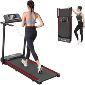 HOFTME laufband für zuhause,2.5HP Walking Pad,Elektrisches laufband klappbar,laufband Schreibtisch Mit LED-Display,bis 8 km/h Cardio Sportgeräte Laufband für Zuhause und Büro