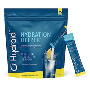 Hydraid Hydration Helper® LEMON – Elektrolyt Pulver mit 1118mg Elektrolyten zur besseren Wasseraufnahme für Sport & schnelle Erholung – 25 Sticks mit Zitrone-Geschmack