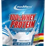 IronMaxx 100% Whey Protein Pulver - French Vanilla 500g Beutel | zuckerreduziertes, wasserlösliches Eiweißpulver aus Molkenprotein | viele verschiedene Geschmacksrichtungen