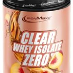 IronMaxx Clear Whey Isolate Zero - Peach IceTea 400g Dose | Klarer Molkenprotein-Isolat ohne Zucker | Laktosefreies Clear Protein | Protein Limonade mit fruchtig-erfrischendem Geschmack