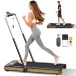 JUMMICO Laufband für Zuhause mit Höhenverstellbare Armlehnen und APP Control,Laufband Klappbar mit Breiterer Laufgürtel 42 cm,Laufband 1-12 Km/h