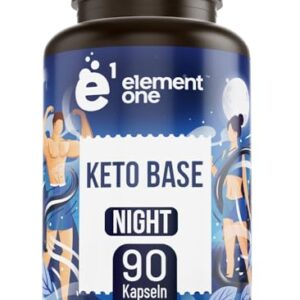 Keto Base Night - 90 Kapseln für nächtliche Versorgung ohne Koffein - Keto Komplex mit Grüntee Extrakt, Ashwagandha, Magnesium, Vitamin B6 - beliebt bei Sportler, Fitness - ideal mit Keto Base Day