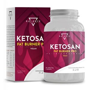 Ketosan® (DETOX-Diät inklusive Entwässerung) - Schnelle und effektive Schlankheitspillen | Abnehmen Schnell Fettverbrenner | Fat Burner | Grüner Tee, Orthosiphon, Garcinia Cambogia, Piperina