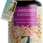 L-Arginin 360 Kapseln vegan - mit 6000 mg L-Arginin aus pflanzlicher Fermentation (davon 6000mg reines L-Arginin) je Tagesdosis - Ohne Zusätze - laborgeprüft mit Zertifikat - 100% vegan