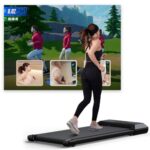 Lacuffy Raceable Walking Pad 2.5PS, Max 136kg Smart App Control Under Desk Treadmill Geeignet für High-Tech Wearable Devices, mit Trainingskursen und AI Training und Multi-Runner Races